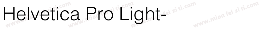 Helvetica Pro Light字体转换
